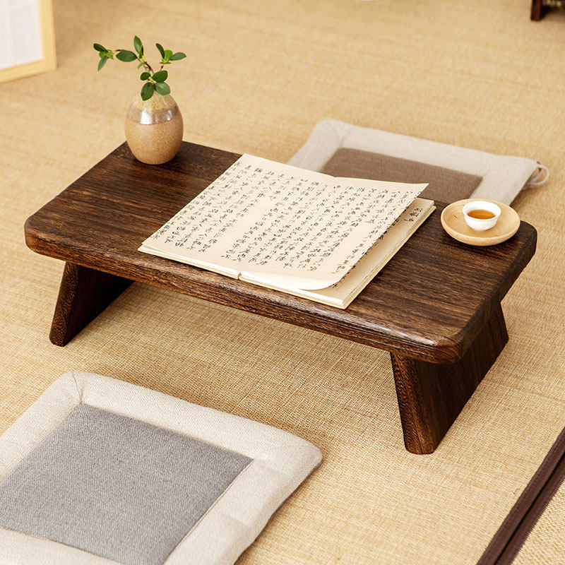 Japanese solid wood low dining table Bedroom Tatami small table Bay Window Small coffee table Square table Kang table Kang table Chinese floor table