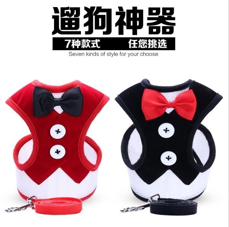 Special price breathable spring summer pet breast-holding baby bag puppies Chest Back Suit Traction Evening Dress Chest Back Wedding Festive Vest