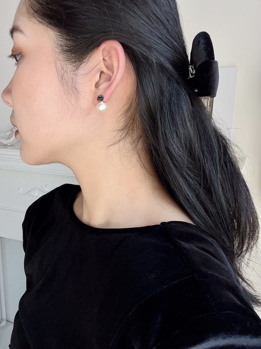 1 Pair 925 Sterling Silver Round Ear Studs display picture 3