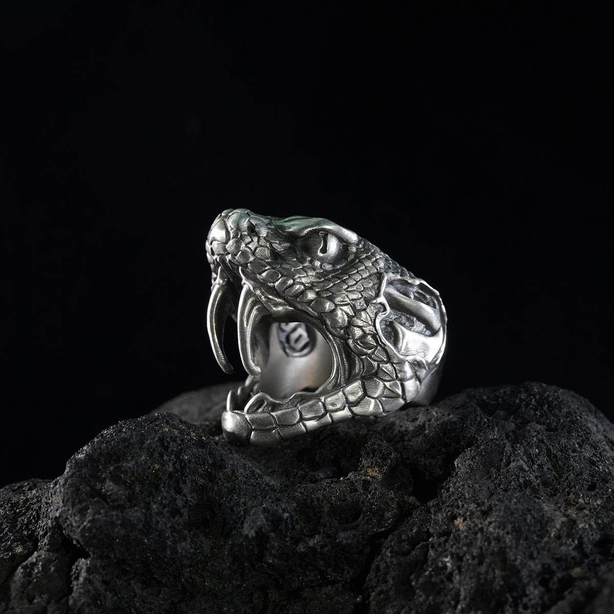 Kozoo original design ruined giant snake ring 925 sterling silver ornament Year of the Snake limited new product pioneer dark jewelry