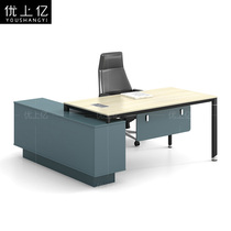 Office desk Modern simple large desk Manager supervisor single person 1 meter 8 boss table 2 2 meters long book table and chair combination