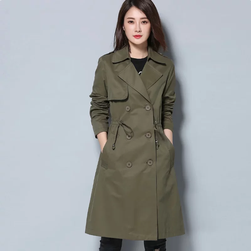 Длинный осенний плащ, куртка, корейский стиль, тренд 2017, slim fit, оверсайз