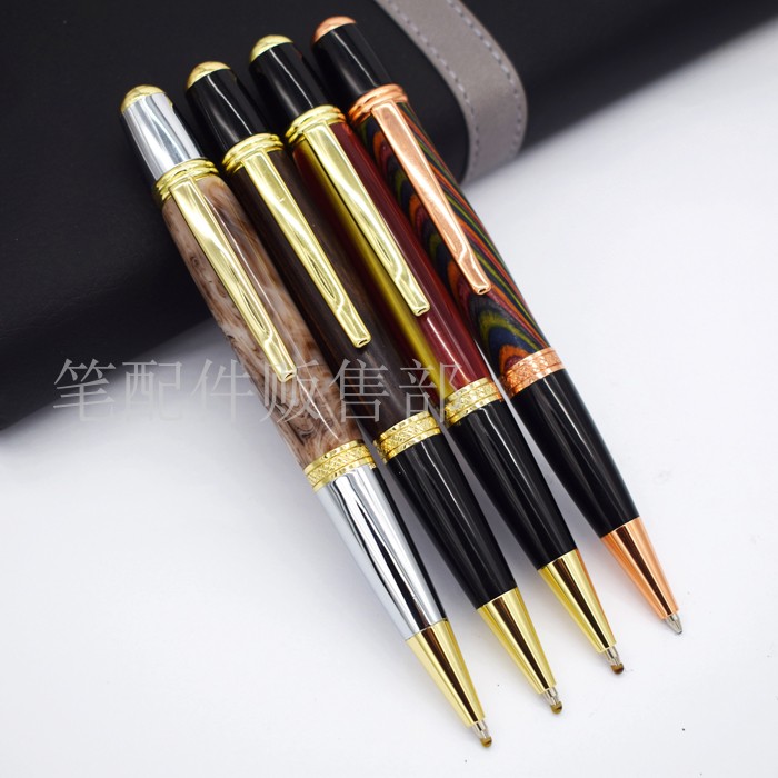 Rizheng 40# Xiela ballpoint pen kit single tube DIY car spin pen accessories metal high-end pen gift pen