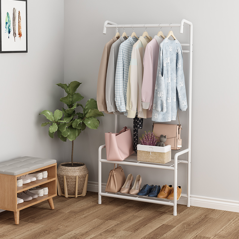 Cloakhat shelf floor home door hanging clothes hanger Dormitory Rack Shoes Cabinet Xuanguan Cloakroom Bedroom Bedroom Clothes Rack