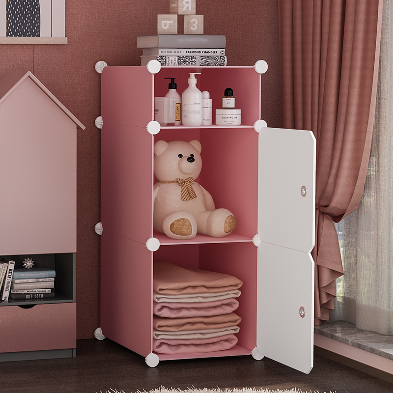 Children's wardrobe simple plastic baby modern minimalist home bedroom baby small wardrobe rental room storage cabinet