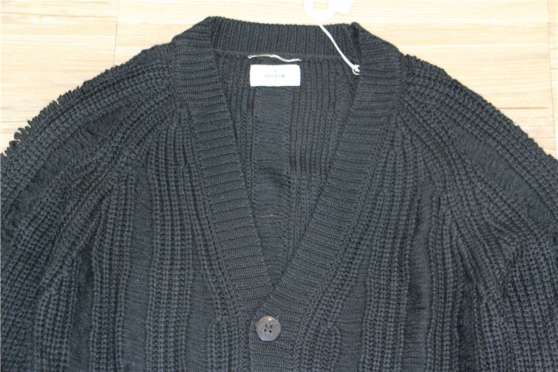 Spot Blackgateone Áo len nam thô len Áo len cardigan B306483 Tag 1990 - Cardigan