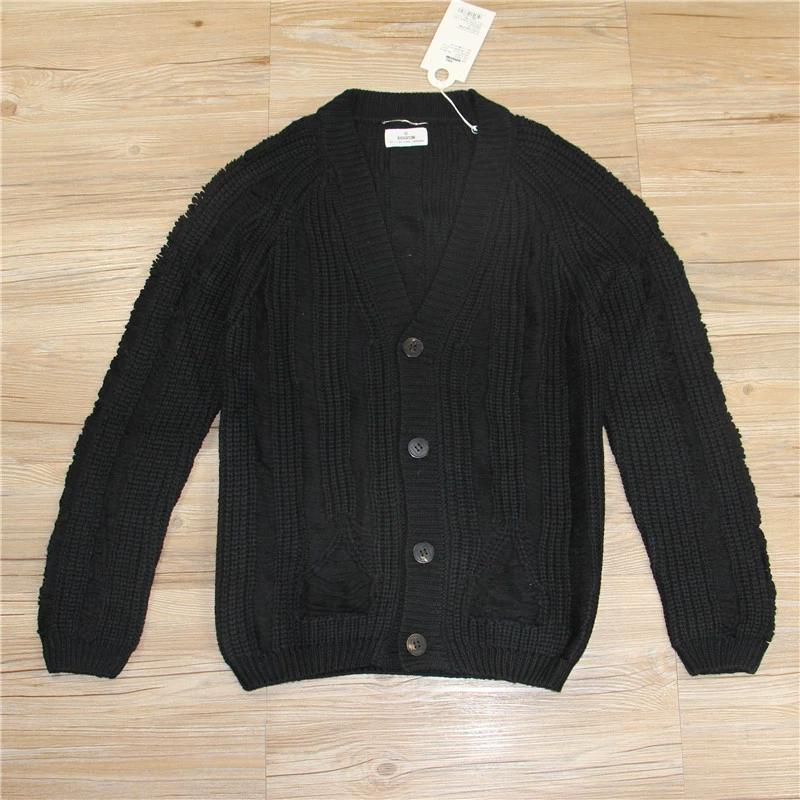 Spot Blackgateone Áo len nam thô len Áo len cardigan B306483 Tag 1990 - Cardigan