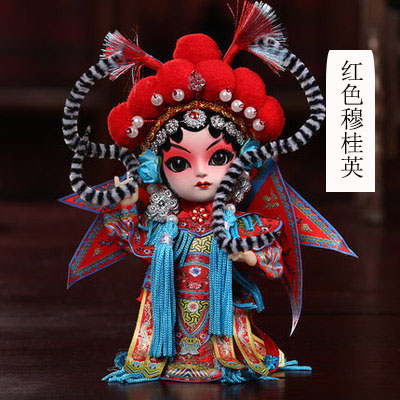唐人坊迷你版絹人娃娃擺件京劇戲曲人物楊貴妃老北京紀念品送老外-淘寶