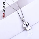 Милое ожерелье, цирконий, подвеска, японский оберег на день рождения, аксессуар, серебро 925 пробы, в корейском стиле, подарок на день рождения, серебряное ювелирное изделие