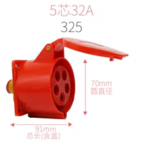 Пять ядер 32а темные розетки