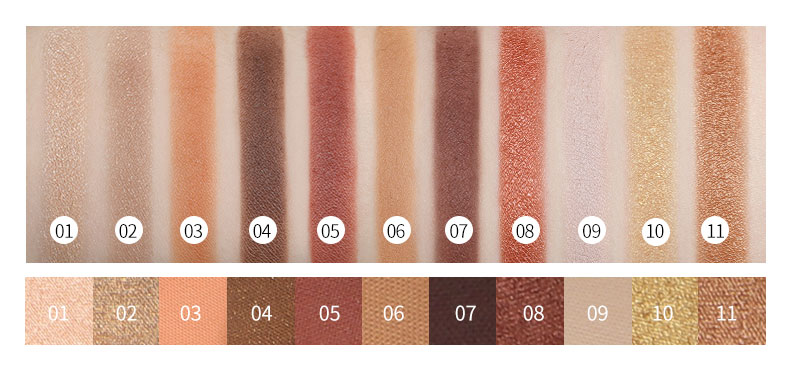 ZEESEA màu bóng mắt khay 11 màu đất nàng tiên cá sequin ngọc trai lười biếng long lanh nghiền khoai tây cô gái - Bóng mắt —