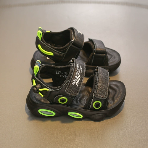 芭芭鸭 Летняя детская повседневная обувь для отдыха для мальчиков, дышащая пляжная обувь, спортивные сандалии, мягкая подошва