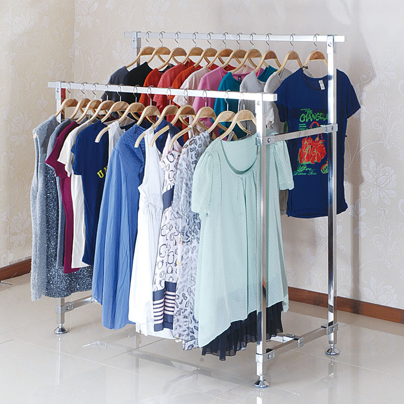 Rui Zhi stainless steel drying rack double rod clothes frame winter clothes hanger chamber underground garment rack drying rack