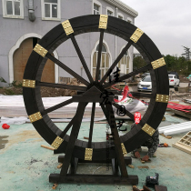Manufacturer Direct Marketing Embalming Wood Waterwheel Windmill Outdoor Landscape Wood Windmill Large Fake Mountain Scenic Area Electric Wind Water Wheels