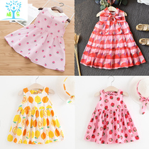 Girl Dress Girl Dress Child Summer Clothing Little Girl Sleeveless Cotton Casual 2020 New Ocean Gas Tidal Cartoon Princess Dress