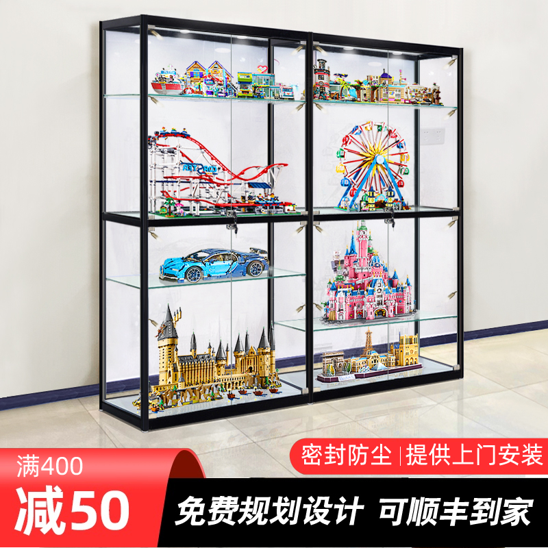 Large Lego Building Block Display Case Glass Blind Box Display Cabinet Gift Toy Up To Soldier Model Model Containing Cabinet