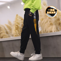 Boys trousers spring and autumn style 2022 new Korean version of fried street 12-15 years old childrens sports pants childrens thin fleece tide