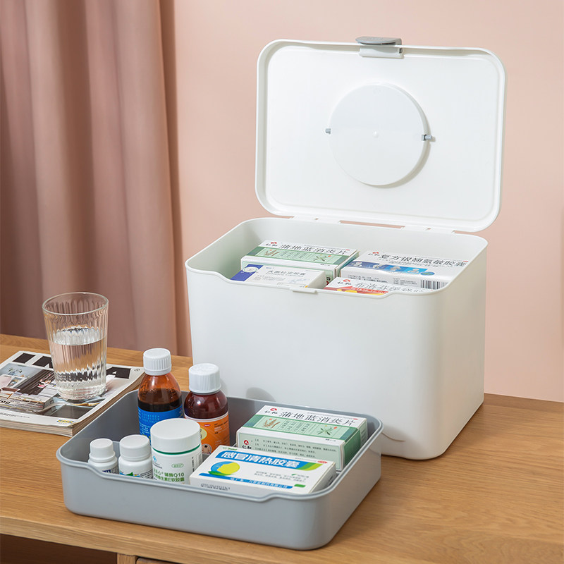 Japanese medicine box family household large-capacity storage box children's medical box baby medicine drug storage box small