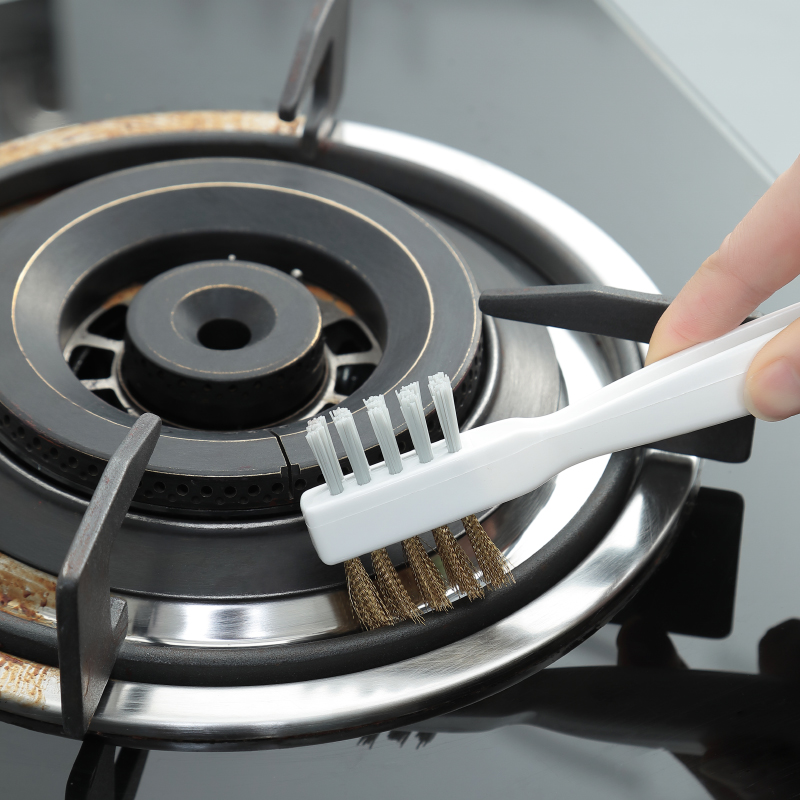 Japanese gas stove cleaning brush kitchen crevice decontamination special artifact range hood stove gas stove wire brush