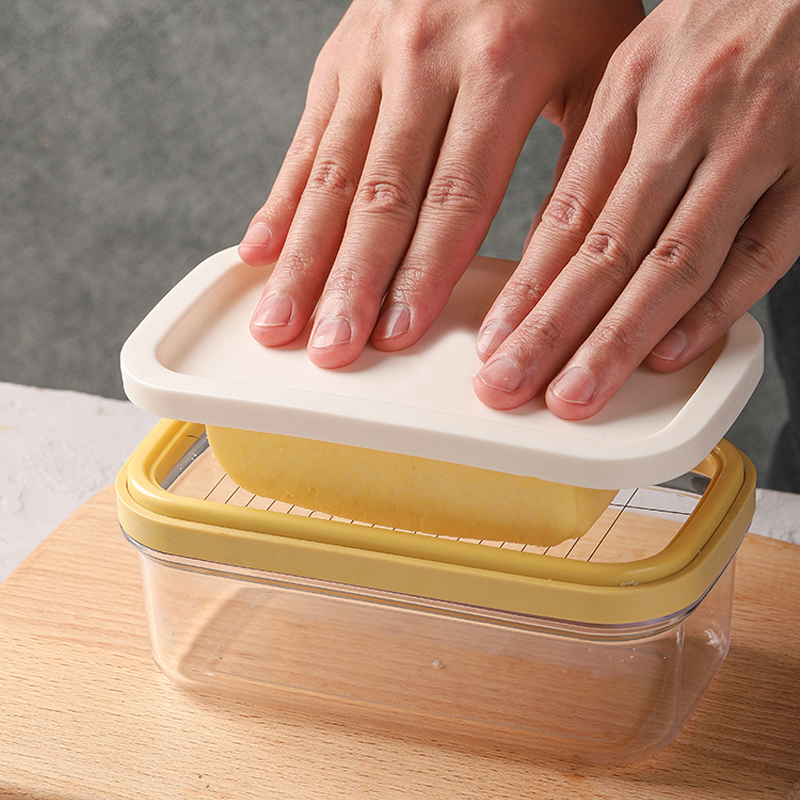 Cream Cutting Box Butter Cutting Box Refrigerator Packaging Seal Cap Cream Cream Segmentation Box Storage Box