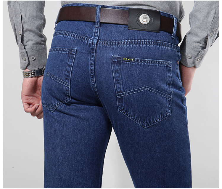 Cotton phần mỏng Apple jeans nam đích thực mùa hè trung niên lỏng lẻo giữa tăng thẳng trung niên mềm mại và thoải mái