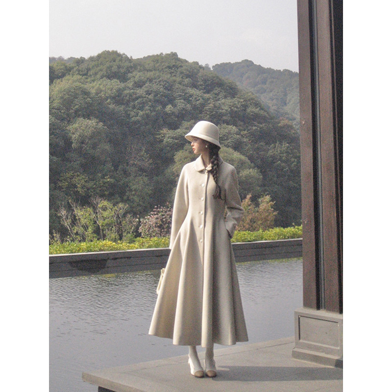 Van wise Joch Bendemeanor style of cashew, great coat lady autumn winter design sensation slim jacket with slim coat-Taobao