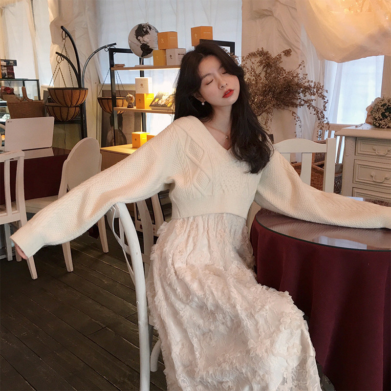 Van Zhi Jo Annual Meeting Foreign Dress Women's Party Temperament New Year Fight Undershirt Dress Harness Mesh Dress Clothing Suit