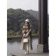 Fan Zhi Qiao Hepburn style French waisted woolen coat for women autumn and winter design small medium length slim coat