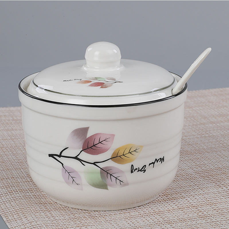 Nordic style Seasoning Jar Box Creative ceramic Sauce Bottle kitchen Kitchen Supplies Big Chili Salt Jars Lard Jars Oil Pot