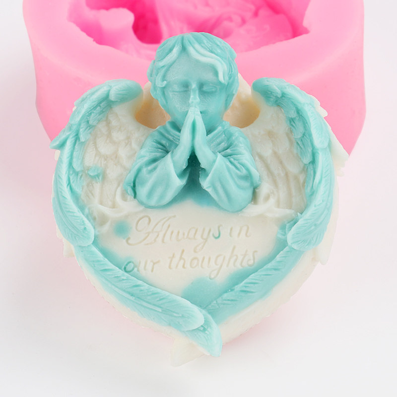 diy handmade soap mold silicone model soap soap making abrasive tool single soap mold wishing angel about 85 grams