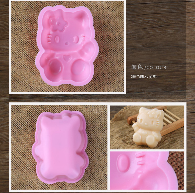 Xà phòng làm bằng tay với xà phòng làm bằng tay silicone khuôn đơn chế độ hello kitty khoảng 100 gram - Tự làm khuôn nướng khuôn bánh flan