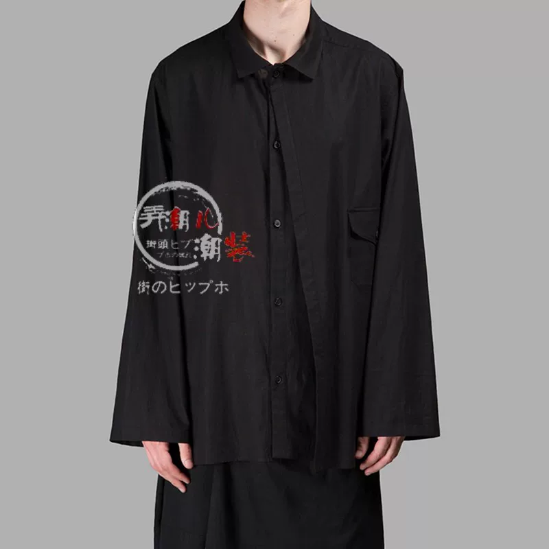 Мужская рубашка в стиле YOHJI YAMAMOTO Yamamoto Yamamoto Yamamoto - стиль свободного кроя