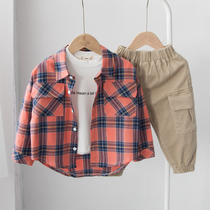 Boys and girls long sleeve shirt Children Baby Korean cotton shirt children personality 2020 Autumn Spring tide childrens clothing