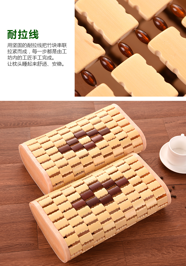 Mahjong gối tre sức khỏe mát gối thoáng khí ngày nóng mùa hè mùa hè duy nhất hollow tre bện mát cổ tử cung gối hollow