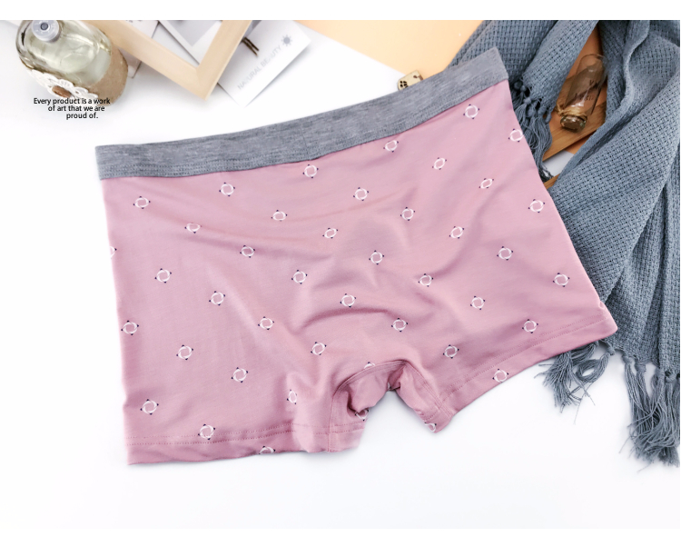Long Ben Men modal quần lót mid-up sexy boxer thời trang trẻ trung in mềm mại thoáng khí boxer sịp nam