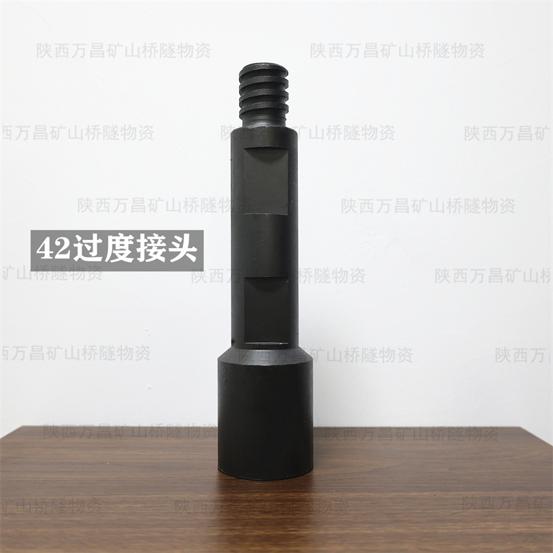 Down-the-hole drilling rig 42 transition joint 70 impactor 76 transition joint 60 drill pipe joint 50 transition drill pipe