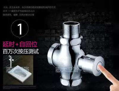 Delayed hand press type All copper body flushing valve Self-closing urinal flushing valve Stool flushing valve Toilet valve