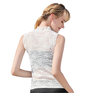 Autumn and winter stretch lace turtleneck korean style inner layering shirt