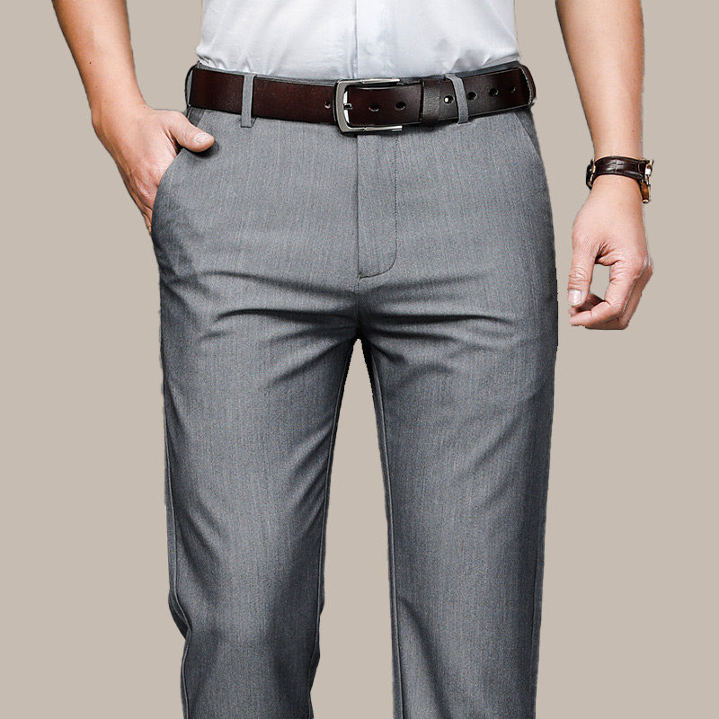 Middle-aged dad straight pants summer thin loose men's casual trousers new high-end Ralph Lauren polo ice silk trousers