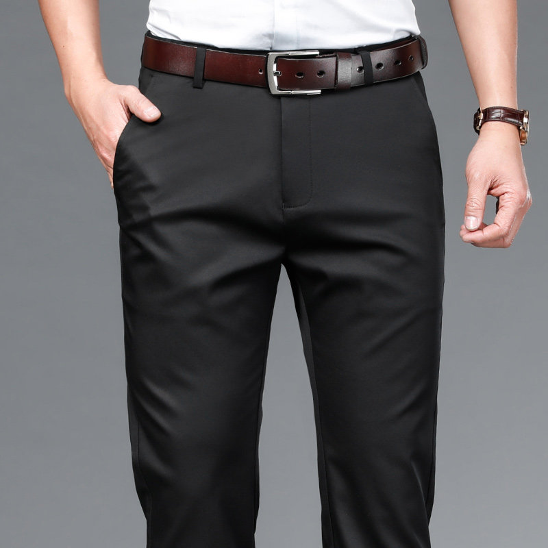 Men's Pants 2022 New Summer Thin Casual Pants Tencel Straight Loose Business Ralph Lauren Polo Dad Trousers