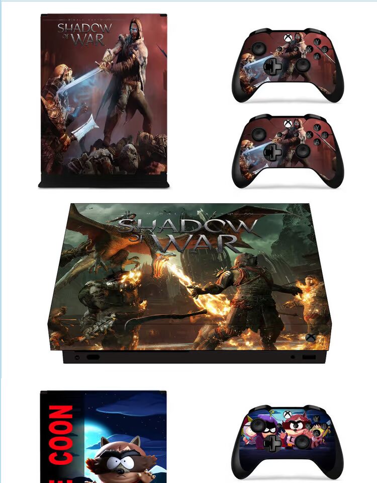 XBOX ONE X sticker game máy dán sticker chất liệu PVC có rãnh dẫn khí có thể được đăng liên tục - XBOX kết hợp tay cầm game