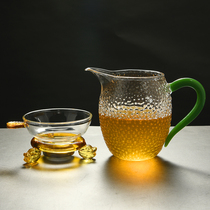 The glass of glass of fair cup of tea leaks casts with a thicker heat-resistant capacity of four-way high-end tea cups