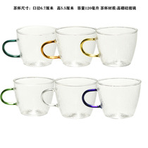 High boron silicon glass kung fu small tea cup with small size thickened transparent product