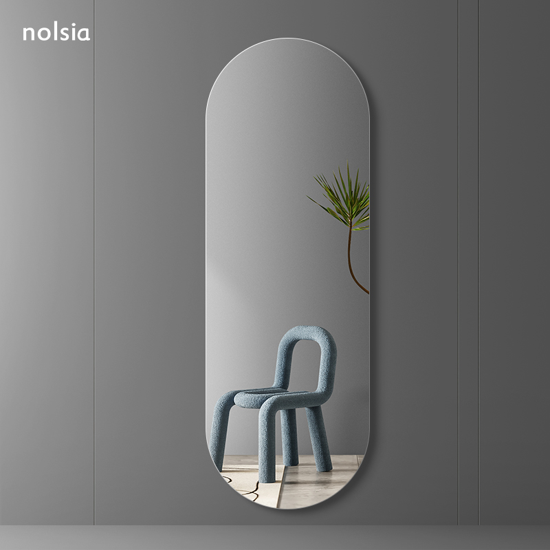 Light extravagant body mirror full body mirror clothing cap room Home bedroom wall mirror clothing shop full body mirror ins wind Nordic