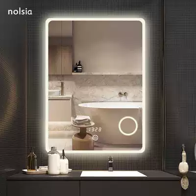 Makeup room mirror wash table luminous mirror led bathroom mirror with lamp Wall Wall anti-fog makeup mirror smart mirror