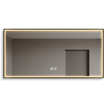 Home bathroom mirror with frame large size wash basin cosmetic mirror wall-mounted wall smart mirror touch screen