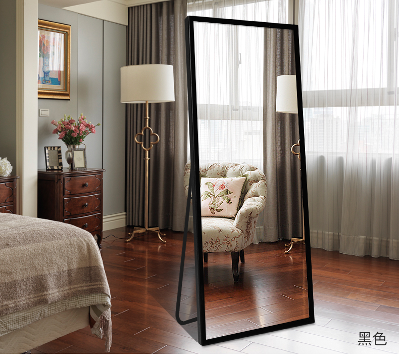 Nolsia treo tường gương thay đồ gỗ rắn cơ thể gương phòng ngủ đơn giản hiện đại phù hợp gương sàn gương - Gương gương ghép