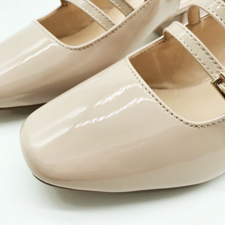 Giày cao gót Mary Jane đế vuông Nhật Bản dày hoang dã với giày nữ cỡ lớn 42 yard 43 yard dép sandal nữ