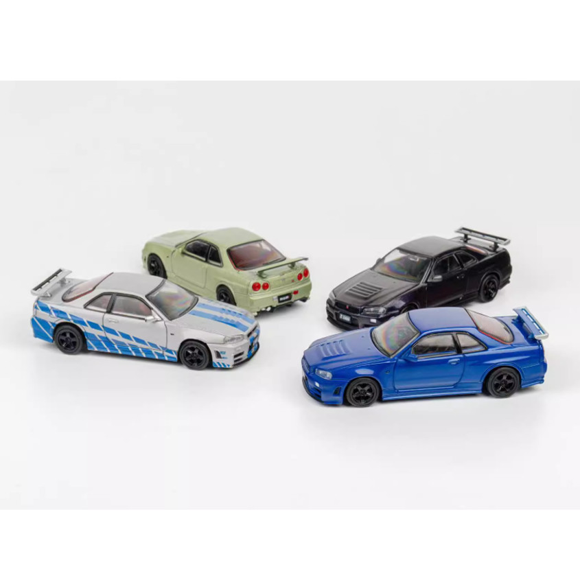 DCT TOPART 1:64 日产SKYLINE GT-R R34 战神合金汽车模型收藏