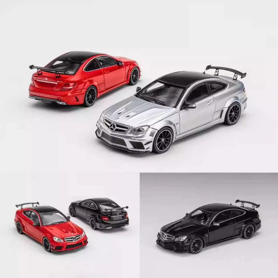 КМ 1:64 Легкосплавный автомобиль Mercedes-Benz BENZ C63 AMG BS модели King model Изображение 1